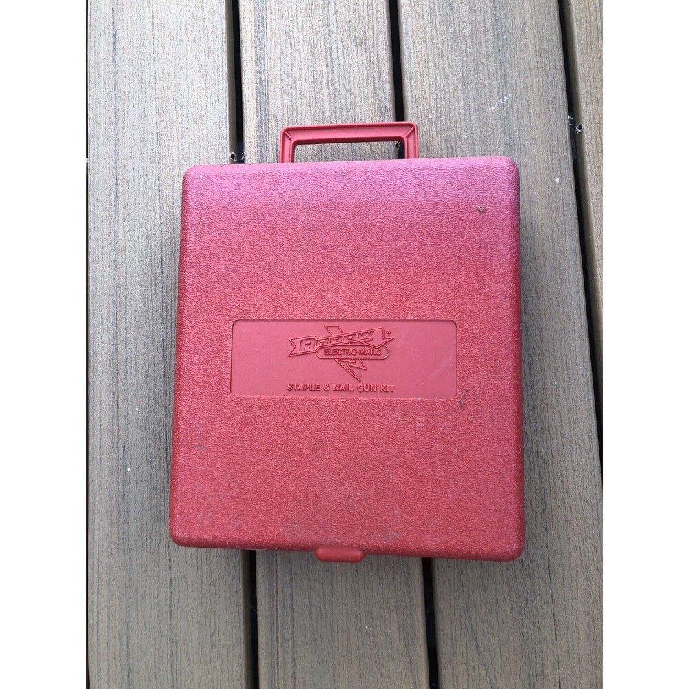 Staple & Nail Gun Set Arrow Electro-Matic‎ in Case and with Staples Red Case